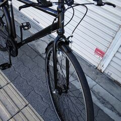 美品☆FORKS[フォークス]700c シティクロスバイク 6speed/LEDオート/ブラックの画像