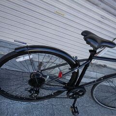 美品☆FORKS[フォークス]700c シティクロスバイク 6speed/LEDオート/ブラックの画像