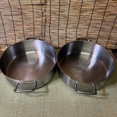 決まりました【使用少】プロ用・食品事業者・業務用 TKG PRO 外輪鍋 34cm 電磁調理器対応 ステンレススチール の画像