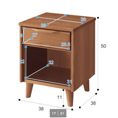 サイドテーブル（ニトリ・アスカ 1段 MBR）です。の画像