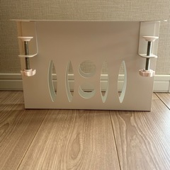 （受付終了）ノートパソコンスタンド デスク下収納 白の画像