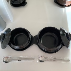 直火鍋　 土鍋 トレイ&蓋付の画像