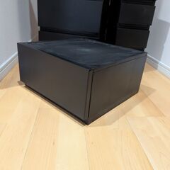 ポリプロピレン収納ケース １段 マットブラック（１個の価格です。内容欄ご確認ください。）の画像