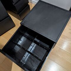 ポリプロピレン収納ケース １段 マットブラック（１個の価格です。内容欄ご確認ください。）の画像