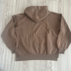 BLATE 裏起毛 ボリューム フード パーカー モカブラウンの画像