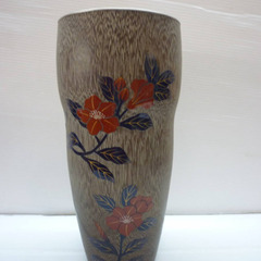 ☆▲桐花器　花瓶　花器　フラワーベース　桐　木製　花入　花筒　高さ30cm　飾物　置物　華道具　茶道具　桐工芸品　伝統工芸品　eの画像