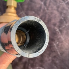 f●■★【未使用】東洋バルヴ ゲートバルブ 青銅( 1 )125S 200WOG TOYO バルブ  RED-WHITE ゲート弁 止水弁・バルブソケット付きの画像