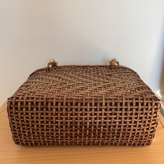 籐カゴバッグ　の画像