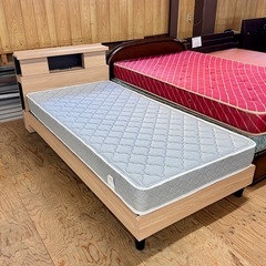 A1833🌟激安‼️シングルベッドセットマットレス付き　コンセン...