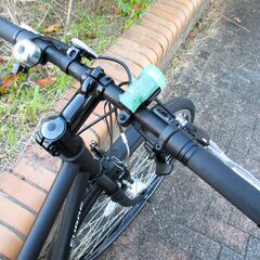 中古自転車 EUROS DUNKLE クロスバイク 自転車 6段変速 26インチ LEDオートライト(ワレあり) ブラック 通勤 通学 近所のお出掛けなどにの画像