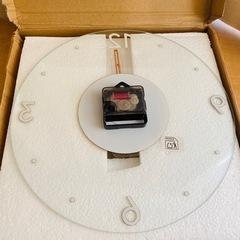 壁掛時計　直径30センチ　クリア　木目風　リビング時計の画像