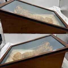 【❗️✨味わい深い🦞✨❗️】伊勢海老 標本ディスプレイ 木製ケース 額装タイプ ✨簡易清掃・現状品‼️の画像