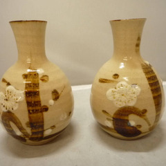 ☆▲酒器　春山　徳利　お猪口　梅　ｃの画像