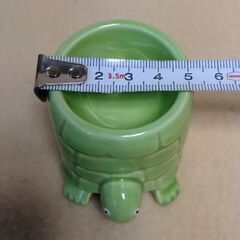 陶器製 エッグスタンド(亀)3個セットの画像