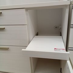 リユースのサカイ栃木店★ジモティ割あり★  食器棚 ホワイト W99.5×D42×H190 クリーニング済み TC11852の画像
