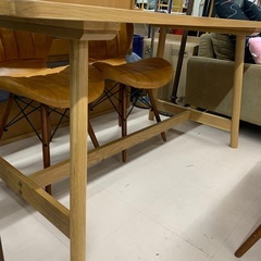 美原店 4人掛け用 ダイニングセット ダイニングテーブル　革張りチェアの画像