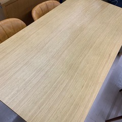 美原店 4人掛け用 ダイニングセット ダイニングテーブル　革張りチェアの画像