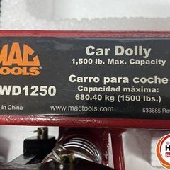 【久留米】【引き取り限定】【未使用品】MAC TOOLS マックツールズ WD1250 カー・ドリー Car Dolly 箱入りの画像