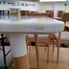 ★リユースのサカイつくば店★TK7571  ダイニングテーブル ホワイト H74×D80×W80 クリーニング済みの画像