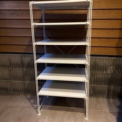 無印良品　スチールユニットシェルフ・スチール棚セット・中・ライトグレーの画像
