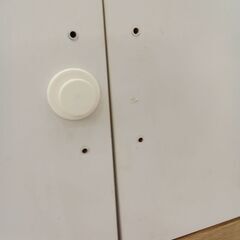 リユースのサカイ栃木店★ジモティ割あり★  食器棚 ライトブラウン×ホワイト W58×D39×H85 クリーニング済み TC11854の画像