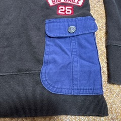 130 BREEZE 星プリント トレーナー ダークブラウン ポケット付の画像