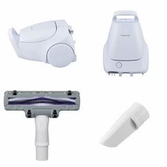 ▶ネット最安値よりさらにお安く!!◀【未開封新品】パナソニック Panasonic 掃除機 紙パック式 コード式 MC-PJ24A-A ●軽量コンパクト&ハイパワー ●エアダストキャッチャー搭載 ●エアロノズルで床面に浮遊するハウスダストもキャッチ ●大きく押しやすいコード巻き取りボタンの画像