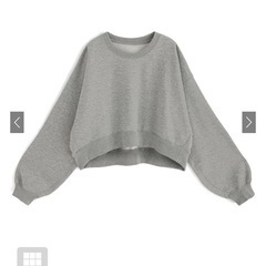 GRL ショート丈スウェットトップス グレーの画像