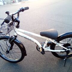 2０インチ　男の子自転車　白/黒　DRIDE Beat 変速　LEDライトの画像