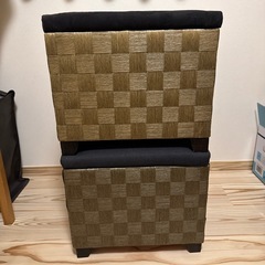 スツール2個　収納付き　椅子
の画像