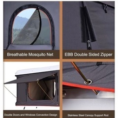 ルーフテント キャンプ 車中泊の画像