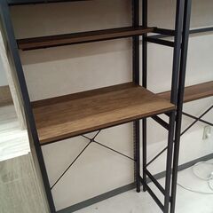 リユースのサカイ栃木店★ジモティ割あり★  食器棚 ブラウン×ブラック W64×D40×H183 クリーニング済み TC11858の画像