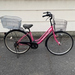 自転車 27インチ　オートライト　鍵付きの画像