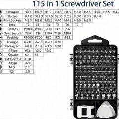 115-in-1 精密ドライバーセットの画像