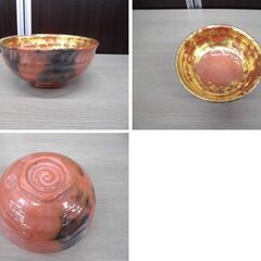 茶道具 嶋基 茶碗 一双 和楽造 川崎和楽 金箔(日)、銀箔(月) 表千家 裏千家 縁起物茶碗 苫小牧西店の画像