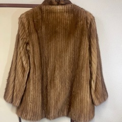 サガミンク　コート 毛皮 ブラウン ミンク 本毛皮 ファーコート アウター ハーフコート MINKの画像