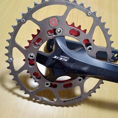 シマノ105　オーバルクランクギア　50-34T　172.5㎜　ギア減りほぼなしの画像