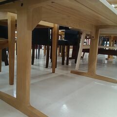 リユースのサカイ栃木店★ジモティ割あり★ 無印良品 テーブル ライトブラウン W130×D70×H65 クリーニング済み TC11859の画像