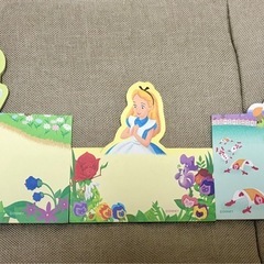 不思議の国のアリス メモ帳とレターセットとボールチェーンマスコットの画像