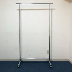 業務用シングルハンガーラック 免震キャスター（ロック付き）服吊り プロ仕様 店舗什器パイプハンガー 耐荷重80Kg 左右サイド滑り止め付きの画像