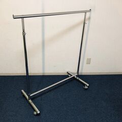 業務用シングルハンガーラック 免震キャスター（ロック付き）服吊り プロ仕様 店舗什器パイプハンガー 耐荷重80Kg 左右サイド滑り止め付きの画像