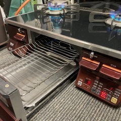 リンナイ　ハイグレード　幅約60cm プロパンガスコンロ　タイマー　水無両面焼き　屋外分解洗剤清掃済みの画像