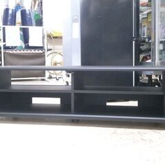 テレビ台 幅120cm ガラス扉 キャスター付き テレビラック TVボード ブラック ハヤミ工産 TIMEZ☆ 札幌市 北区 屯田 の画像