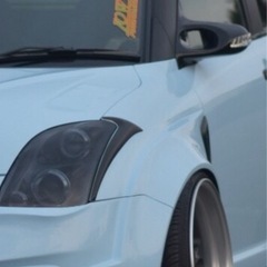 スイフト　スイフトスポーツ　ZC31S ワンオフアイライン&フェンダーダクト　ノーマルフェンダー対応　マットブラック塗装済　の画像