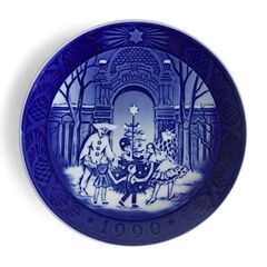 未使用 ロイヤルコペンハーゲン 1990年 クリスマスプレート イヤープレートの画像