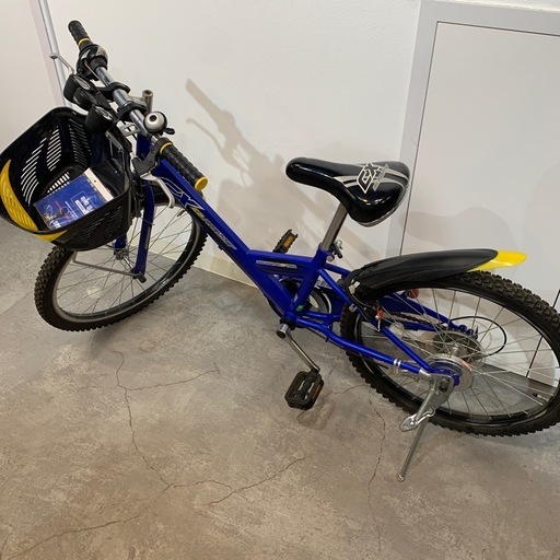 ジモティー割】子供用自転車 22インチ ブルー×イエロー（ID1651