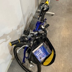 【ジモティー割】子供用自転車 22インチ ブルー×イエロー（ID1651）の画像