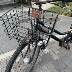 子供乗せ自転車　黒の画像