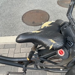 子供乗せ自転車　黒の画像