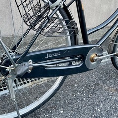 【しっかり整備済み】耐摩耗タイヤ26インチ内装3段オートLEDライトの自転車ブラックの画像